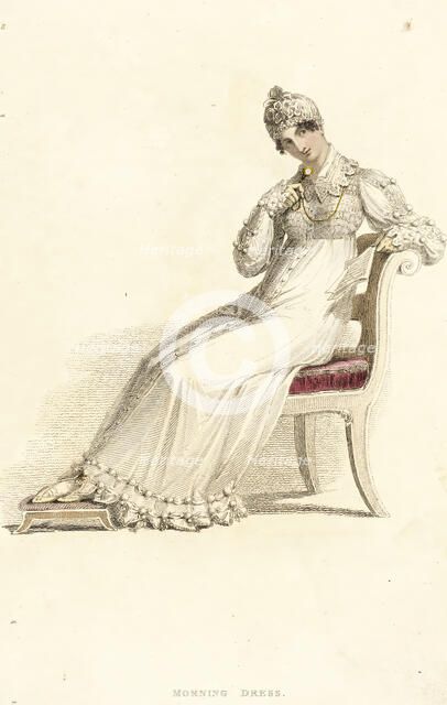 Fashion Plate (Morning Dress), 1814. Creator: Rudolph Ackermann.