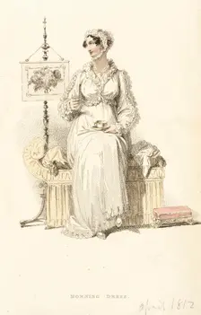 Fashion Plate (Morning Dress), 1814. Creator: Rudolph Ackermann