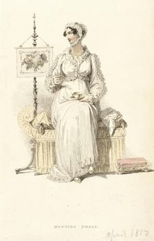 Fashion Plate (Morning Dress), 1814. Creator: Rudolph Ackermann