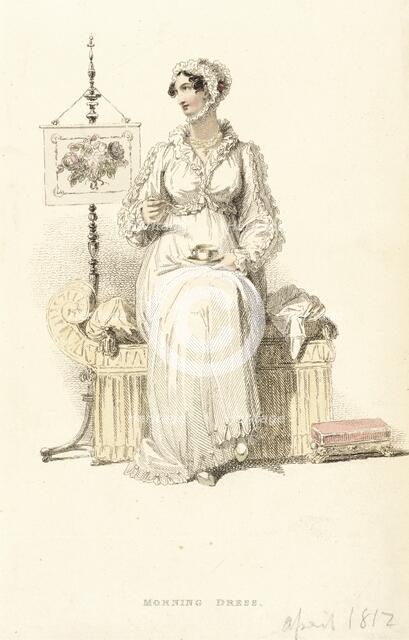 Fashion Plate (Morning Dress), 1814. Creator: Rudolph Ackermann.