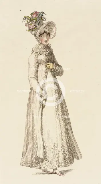 Fashion Plate (Morning Dress), 1818. Creator: Rudolph Ackermann.