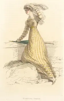 Fashion Plate (Morning Dress), 1824. Creator: Rudolph Ackermann