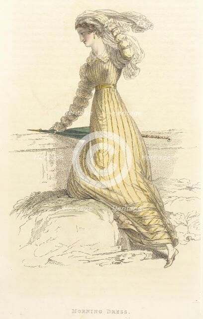 Fashion Plate (Morning Dress), 1824. Creator: Rudolph Ackermann.