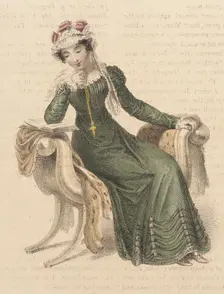 Fashion Plate (Morning Dress), 1824. Creator: Rudolph Ackermann