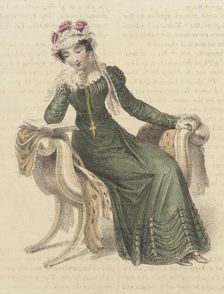 Fashion Plate (Morning Dress), 1824. Creator: Rudolph Ackermann