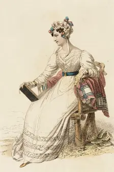 Fashion Plate (Morning Dress), 1825. Creator: Rudolph Ackermann
