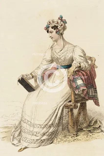 Fashion Plate (Morning Dress), 1825. Creator: Rudolph Ackermann.