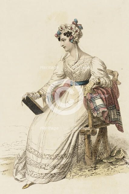 Fashion Plate (Morning Dress), 1825. Creator: Rudolph Ackermann.