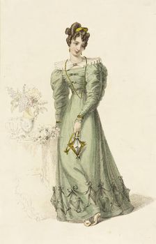 Fashion Plate (Morning Dress), 1826. Creator: Rudolph Ackermann
