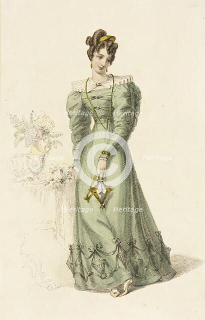 Fashion Plate (Morning Dress), 1826. Creator: Rudolph Ackermann.