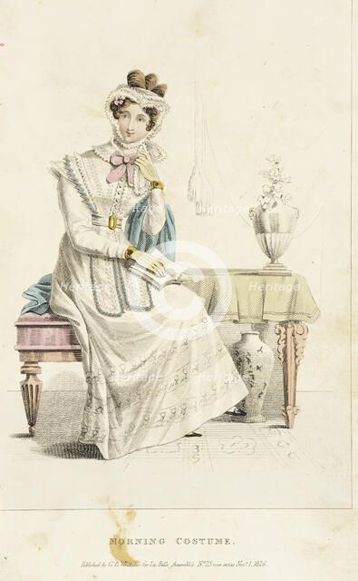 Fashion Plate (Morning Dress), 1826. Creator: Rudolph Ackermann.