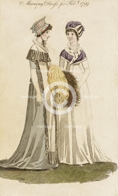 Fashion Plate (Morning Dress for Febr. 1799), 1799. Creator: Unknown.