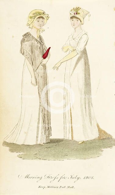 Fashion Plate (Morning Dress for July, 1801), 1801. Creator: Unknown.