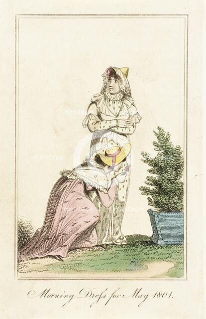Fashion Plate (Morning Dress for May 1801), 1801. Creator: Unknown.