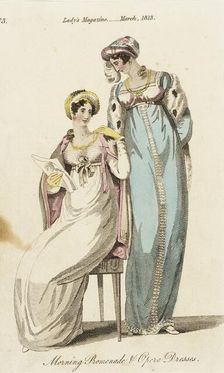 Fashion Plate (Morning Promenade and Opera Dress), 1813. Creator: Unknown