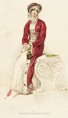 Fashion Plate (Morning Walking Dress), 1813. Creator: Rudolph Ackermann