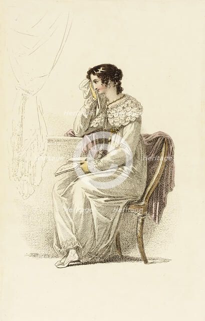 Fashion Plate (Opera Dress), 1814. Creator: Rudolph Ackermann.