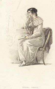 Fashion Plate (Opera Dress), 1814. Creator: Unknown