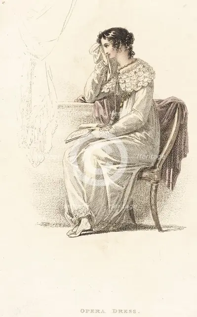 Fashion Plate (Opera Dress), 1814. Creator: Unknown.