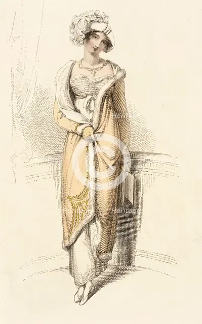 Fashion Plate (Opera Dress), 1813. Creator: Rudolph Ackermann.