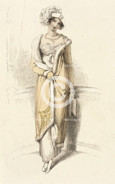 Fashion Plate (Opera Dress), 1813. Creator: Rudolph Ackermann.