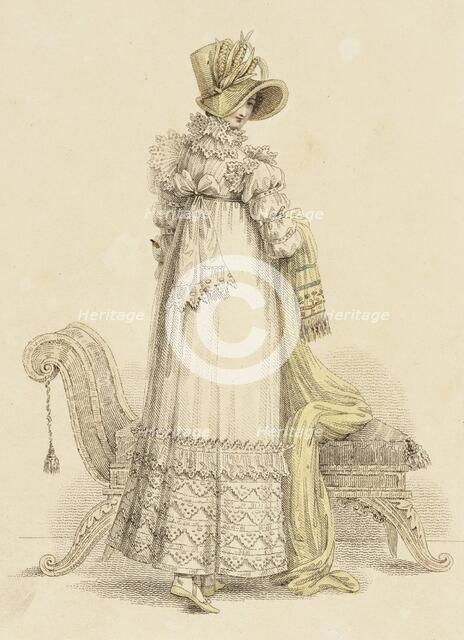 Fashion Plate (Parisian Walking Dress), 1816. Creator: John Bell.