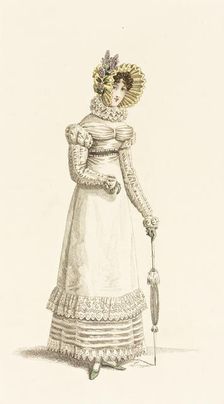 Fashion Plate (Parisian Walking Dress), 1819. Creator: John Bell