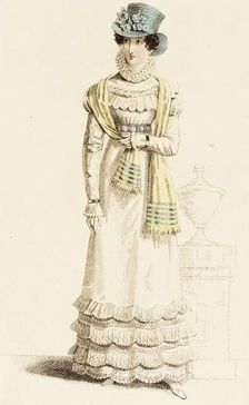 Fashion Plate (Parisian Walking Dress), c1824. Creator: Unknown