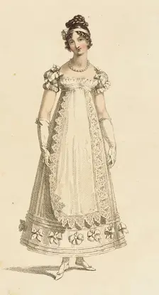 Fashion Plate (Parisian Ball Dress), 1817. Creator: Rudolph Ackermann