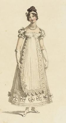 Fashion Plate (Parisian Ball Dress), 1817. Creator: Rudolph Ackermann