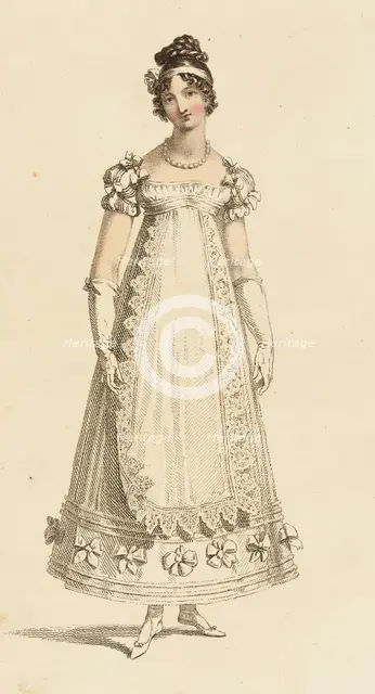 Fashion Plate (Parisian Ball Dress), 1817. Creator: Rudolph Ackermann.
