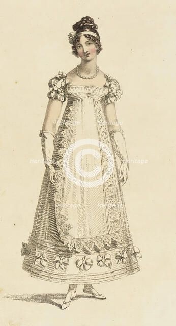 Fashion Plate (Parisian Ball Dress), 1817. Creator: Rudolph Ackermann.