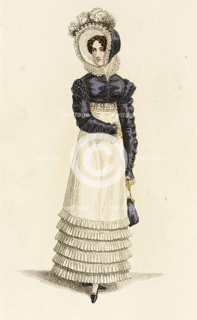 Fashion Plate (Parisian Carriage Dress), 1819. Creator: John Bell.