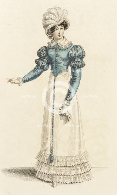 Fashion Plate (Parisian Carriage Dress), 1820. Creator: John Bell.