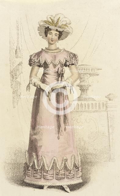 Fashion Plate (Parisian Evening Dress), 1821. Creator: John Bell.