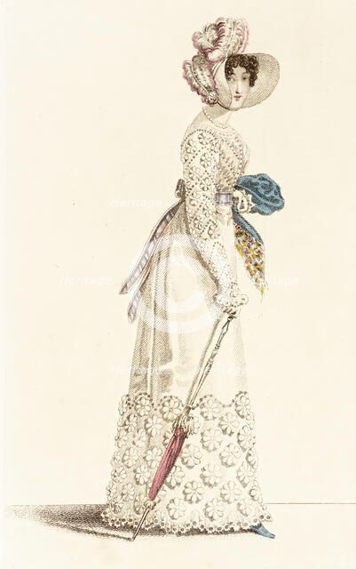 Fashion Plate (Parisian Summer Promenade Dress), 1820. Creator: John Bell.