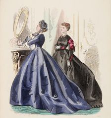Fashion Plate - Petit Courrier des Dames Modes de Paris 1860-69. Creator: Gilquin fils