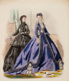Fashion Plate - Petit Courrier des Dames Modes de Paris 1865-66. Creator: Gilquin fils