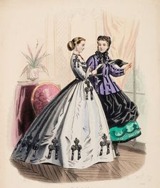 Fashion Plate - Petit Courrier des Dames Modes de Paris 1865-66. Creator: Gilquin fils