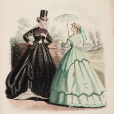 Fashion Plate - Petit Courrier des Dames Modes de Paris 1866-67. Creator: Gilquin fils