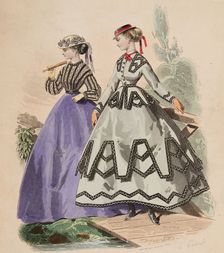 Fashion Plate - Petit Courrier des Dames Modes de Paris 1866-67. Creator: Gilquin fils