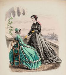 Fashion Plate - Petit Courrier des Dames Modes de Paris 1866-67. Creator: Gilquin fils