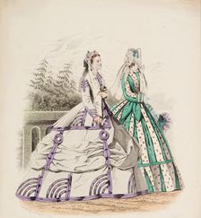 Fashion Plate - Petit Courrier des Dames Modes de Paris 1866-67. Creator: Gilquin fils