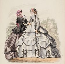 Fashion Plate - Petit Courrier des Dames Modes de Paris 1866-67. Creator: Gilquin fils