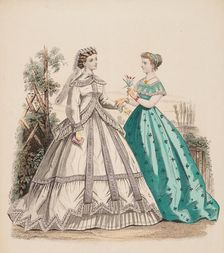 Fashion Plate - Petit Courrier des Dames Modes de Paris 1866-67. Creator: Gilquin fils