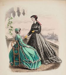 Fashion Plate - Petit Courrier des Dames Modes de Paris 1866-67. Creator: Gilquin fils