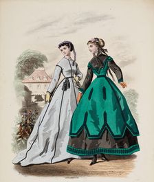 Fashion Plate - Petit Courrier des Dames Modes de Paris 1866-67. Creator: Gilquin fils