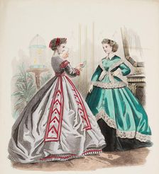 Fashion Plate - Petit Courrier des Dames Modes de Paris 1866-67. Creator: Gilquin fils