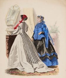 Fashion Plate - Petit Courrier des Dames Modes de Paris 1866-67. Creator: Gilquin fils