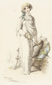 Fashion Plate (Promenade Dress), 1812. Creator: Unknown